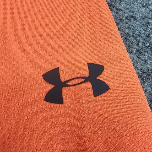 Under Armour Shirt Mens XL Orange Performance Polo First Tee Active Casual Golf - Picture 11 of 15